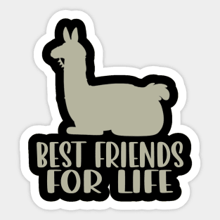 Llama Best Friends For Life for Fans of South American Majesty Sticker